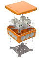 Коробка монтажная 60-0303-FR10.0-8 ∙ Коробка огнестойкая для о/п двухкомпонентная Е15-Е120 100х100х40 Промрукав